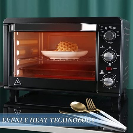 Ipower Toaster Oven with 20Litres capacity，16x13in，black HIOVEN20L16X13B